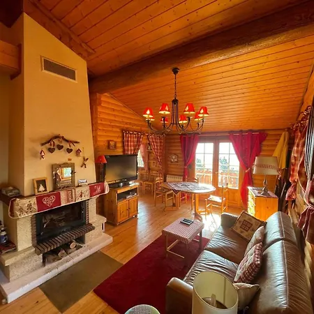 Avec Cheminee Et Terrasse Aux Angles - Fr-1-593-128 Chalet *